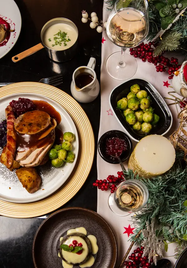 Christmas lunch spread