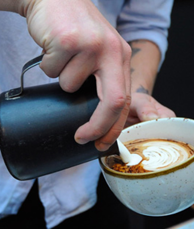 Coffee being poured - The Crown at Woodbridge